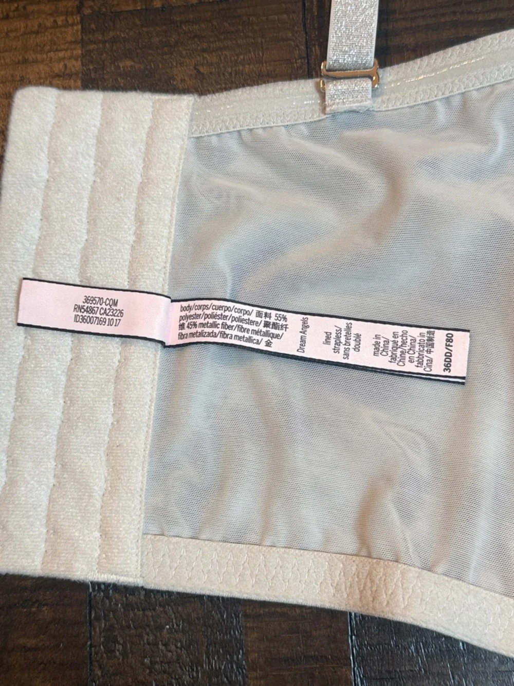 Victoria’s Secret Dream Angels Metallic Lace Bustier 36DD Corset Festival Top - Picture 10 of 13